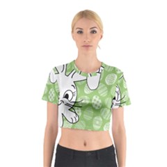 Easter Bunny  Cotton Crop Top by Valentinaart