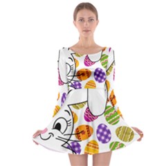 Easter Bunny  Long Sleeve Skater Dress