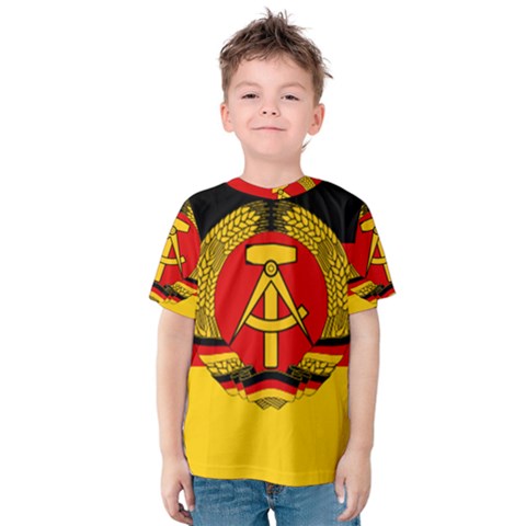 Flag Of East Germany Kids  Cotton Tee by abbeyz71