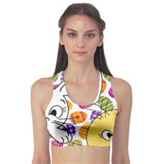 Easter Bunny And Chick  Sports Bra by Valentinaart
