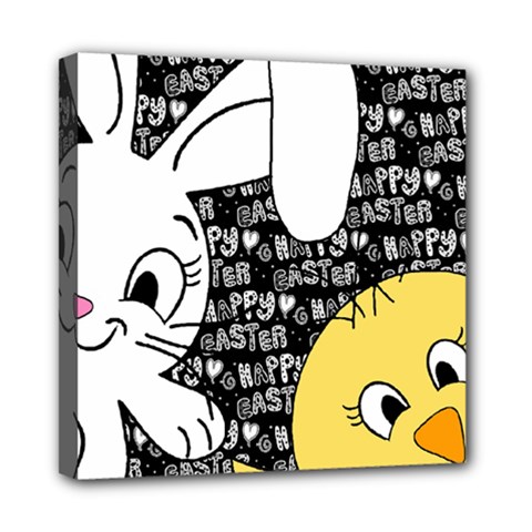 Easter Bunny And Chick  Mini Canvas 8  X 8 
