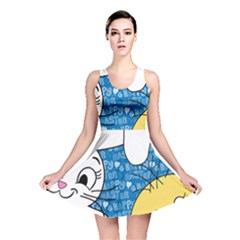 Easter Bunny And Chick  Reversible Skater Dress by Valentinaart