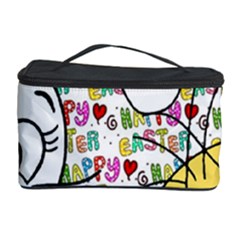 Easter Bunny And Chick  Cosmetic Storage Case by Valentinaart