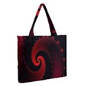 Red Fractal Spiral Medium Zipper Tote Bag View2