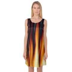 Dark Flame Pattern Sleeveless Satin Nightdress by Nexatart