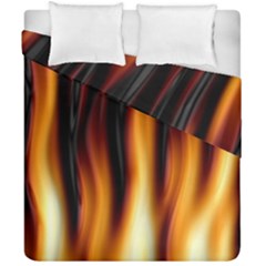 Dark Flame Pattern Duvet Cover Double Side (california King Size)