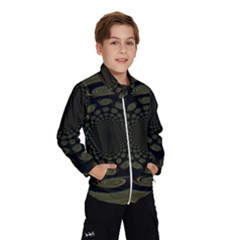 Dark Portal Fractal Esque Background Wind Breaker (kids) by Nexatart