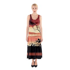 Autumn Song Autumn Spreading Its Wings All Around Sleeveless Maxi Dress by Nexatart