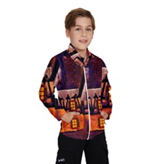 House In Winter Decoration Wind Breaker (kids)