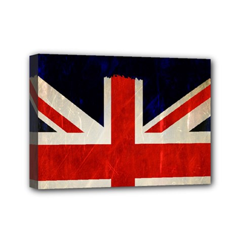 Flag Of Britain Grunge Union Jack Flag Background Mini Canvas 7  X 5  by Nexatart
