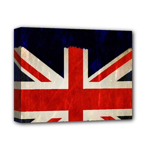 Flag Of Britain Grunge Union Jack Flag Background Deluxe Canvas 14  X 11  by Nexatart