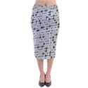 Metal Background With Round Holes Velvet Midi Pencil Skirt View1