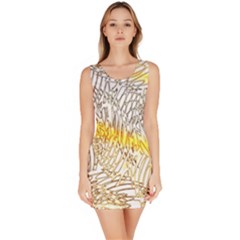 Abstract Composition Digital Processing Sleeveless Bodycon Dress