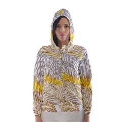Abstract Composition Digital Processing Hooded Wind Breaker (women) by Nexatart