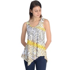 Abstract Composition Digital Processing Sleeveless Tunic by Nexatart