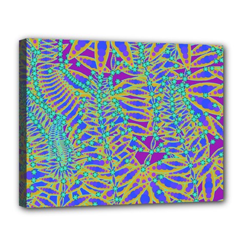 Abstract Floral Background Canvas 14  x 11 