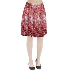 Water Drops Red Pleated Skirt by Nexatart