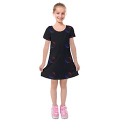 Tranquil Abstract Pattern Kids  Short Sleeve Velvet Dress by Nexatart