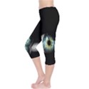 Eye On The Black Background Capri Leggings  View3