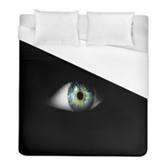 Eye On The Black Background Duvet Cover (full/ Double Size) by Nexatart