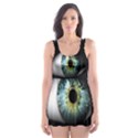 Eye On The Black Background Skater Dress Swimsuit View1