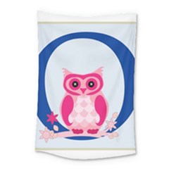 Alphabet Letter O With Owl Illustration Ideal For Teaching Kids Small Tapestry by Nexatart