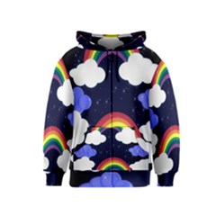 Rainbow Animation Kids  Zipper Hoodie by Nexatart