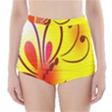 Butterfly Background Wallpaper Texture High-Waisted Bikini Bottoms View1