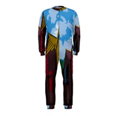 Brightly Colored Dressing Huts Onepiece Jumpsuit (kids) by Nexatart