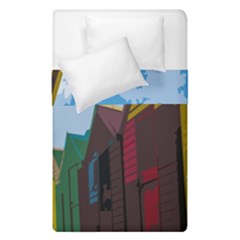 Brightly Colored Dressing Huts Duvet Cover Double Side (single Size) by Nexatart