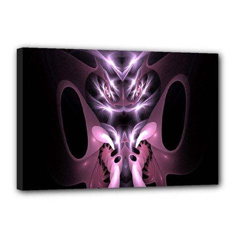 Angry Mantis Fractal In Shades Of Purple Canvas 18  X 12  by Nexatart