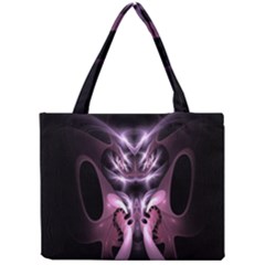 Angry Mantis Fractal In Shades Of Purple Mini Tote Bag by Nexatart