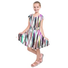 Randomized Colors Background Wallpaper Kids  Short Sleeve Dress by Nexatart