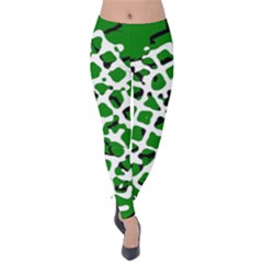 Abstract Clutter Velvet Leggings by Nexatart