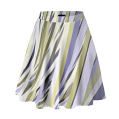 Wavy Ribbons Background Wallpaper High Waist Skirt by Nexatart