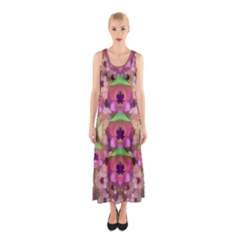 It Is Lotus In The Air Sleeveless Maxi Dress by pepitasart