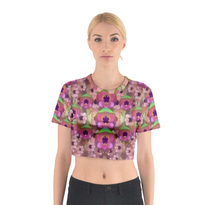 It Is Lotus In The Air Cotton Crop Top