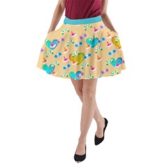 Color045a A-line Pocket Skirt