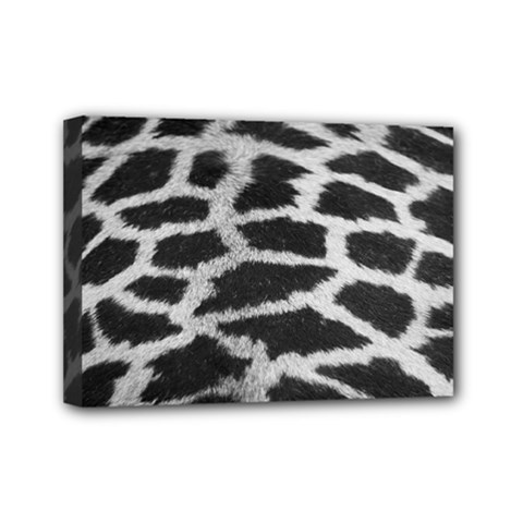 Black And White Giraffe Skin Pattern Mini Canvas 7  X 5  by Nexatart