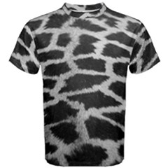 Black And White Giraffe Skin Pattern Men s Cotton Tee by Nexatart