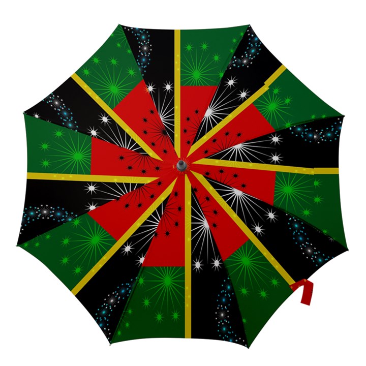 Snowflake Background Digitally Created Pattern Hook Handle Umbrellas (Large)