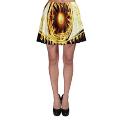 Flame Eye Burning Hot Eye Illustration Skater Skirt