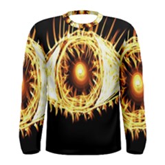 Flame Eye Burning Hot Eye Illustration Men s Long Sleeve Tee