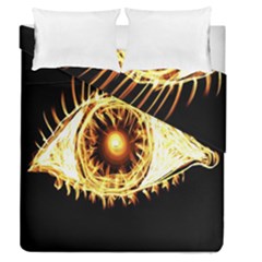 Flame Eye Burning Hot Eye Illustration Duvet Cover Double Side (Queen Size)