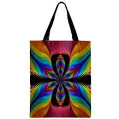 Fractal Butterfly Zipper Classic Tote Bag by Nexatart