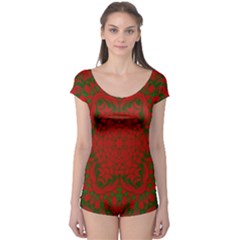 Christmas Kaleidoscope Boyleg Leotard  by Nexatart