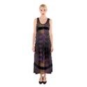 Wallpaper With Fractal Black Ring Sleeveless Maxi Dress View1
