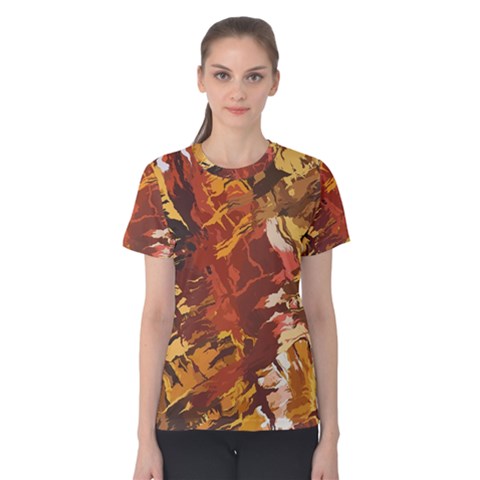 Abstraction Abstract Pattern Women s Cotton Tee by Nexatart