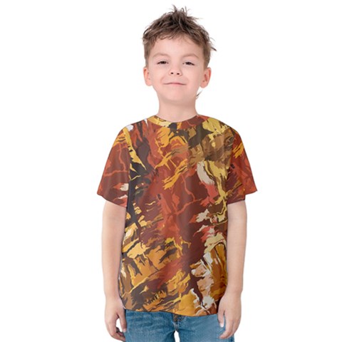 Abstraction Abstract Pattern Kids  Cotton Tee by Nexatart