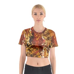 Abstraction Abstract Pattern Cotton Crop Top by Nexatart